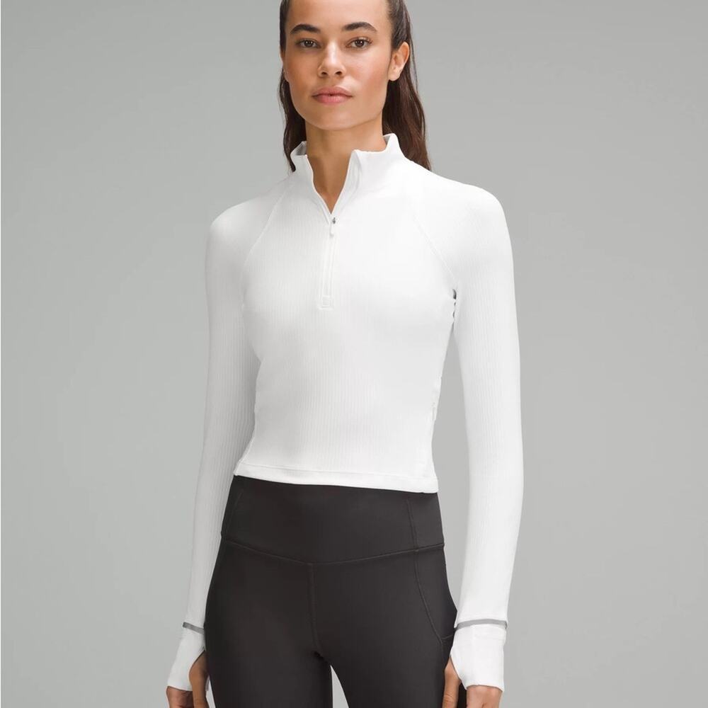 NWT Lululemon It's Rulu Ribbed Cropped Half Zip